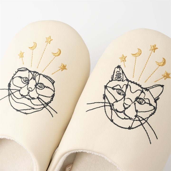 +HAyU| cat star OF Babouche ルームシューズ